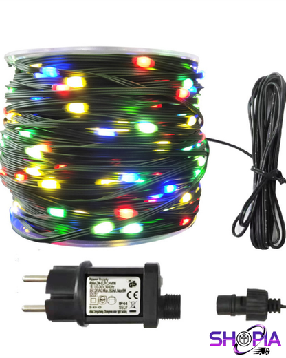 LUCES DECORATIVAS NAVIDEÑAS COLOR VERDE 30M